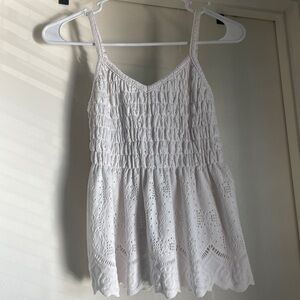 URBAN Romantics White Lace Tank Top